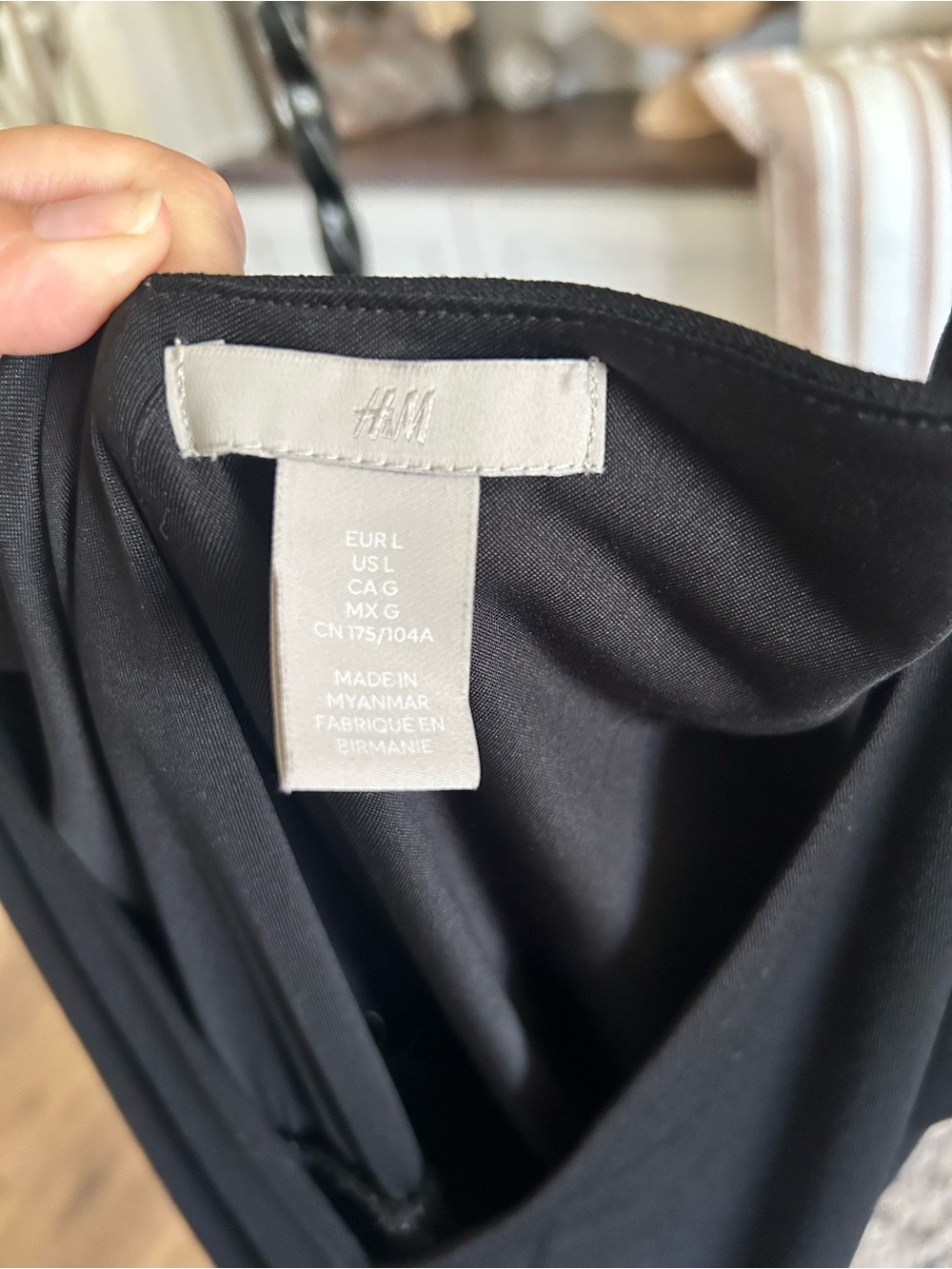 H&M Black V-Neck Maxi Slip Dress - Picture 2 of 2